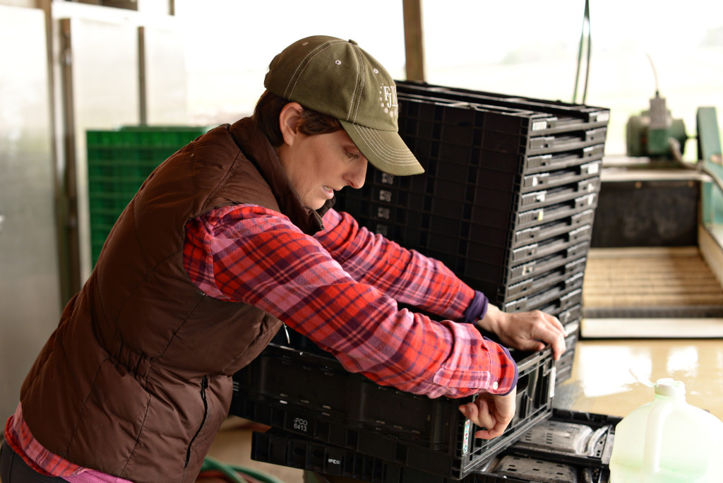 The rainy week gave Emma time to wash tubs and prepare the washing station for the 2016 season.